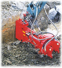 セリ矢式油圧割開機